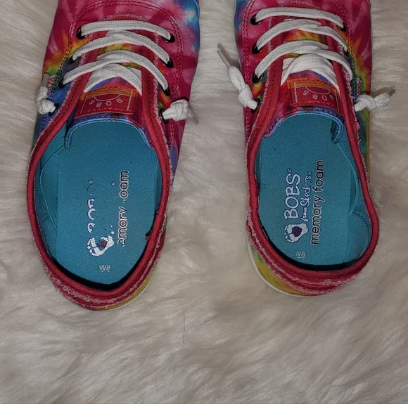 BOBS from Skechers Pink and Blue Tie-Dye Sneakers - Picture 6 of 11
